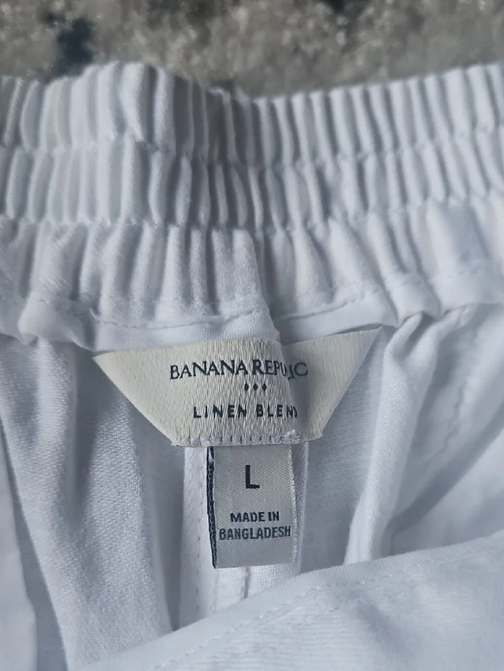 White Women's Wide-Leg Linen Blend Pants
